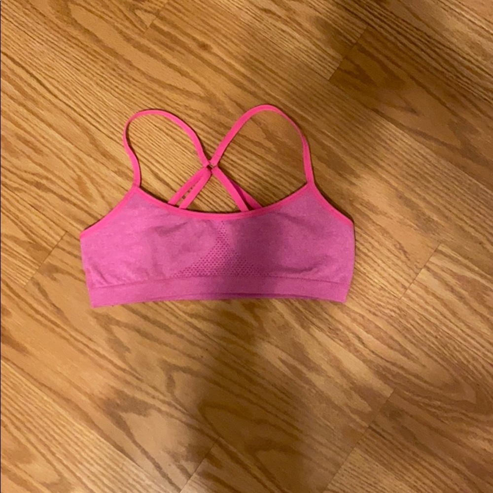 hot pink girls sports bra